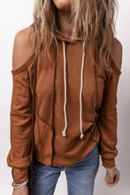 Cold Shoulder Long Sleeve Hoodie